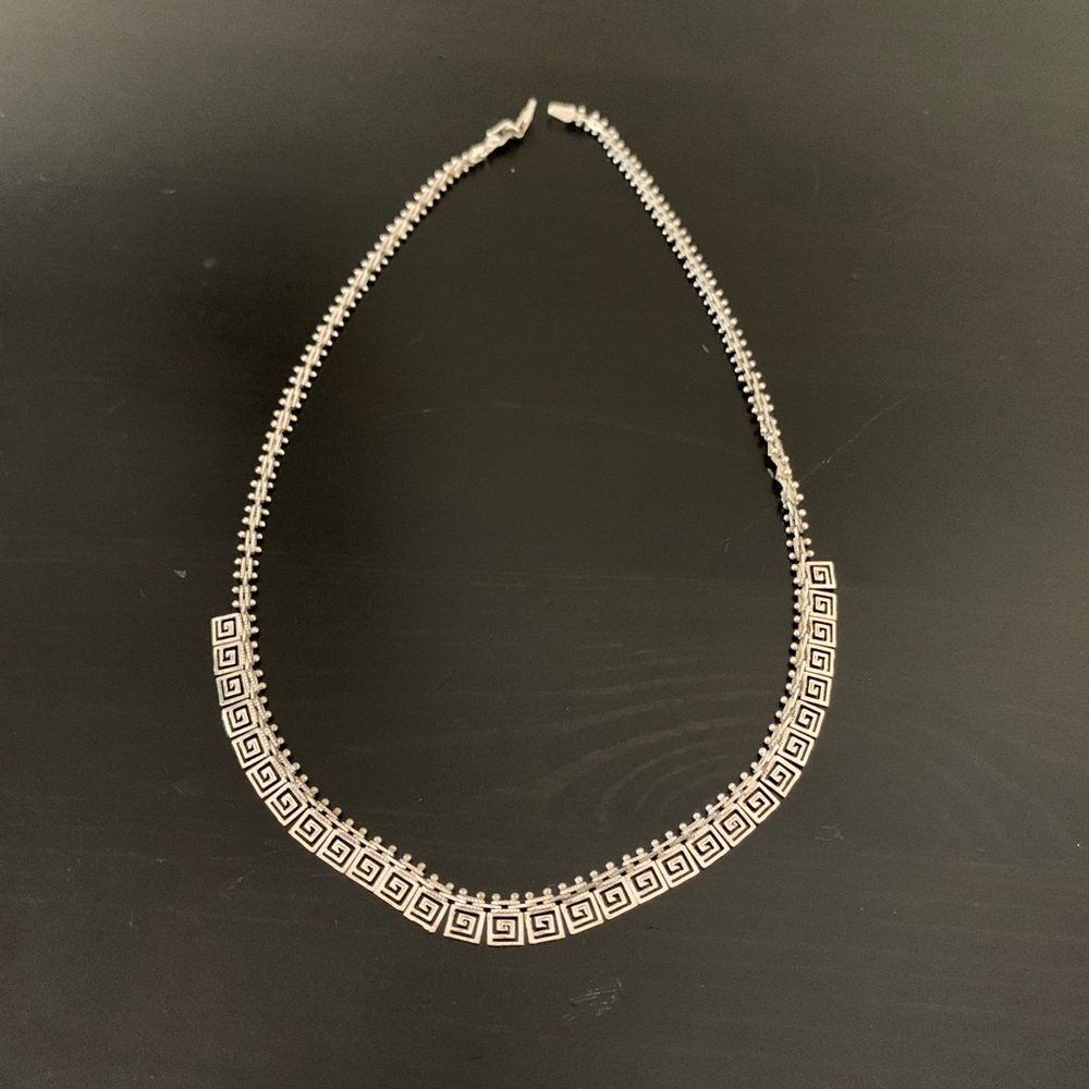 Sterling Silver Necklace with square design